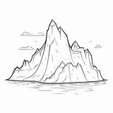 Iceberg Coloring Template Outline Pages Designlooter Look So Small  sketch template