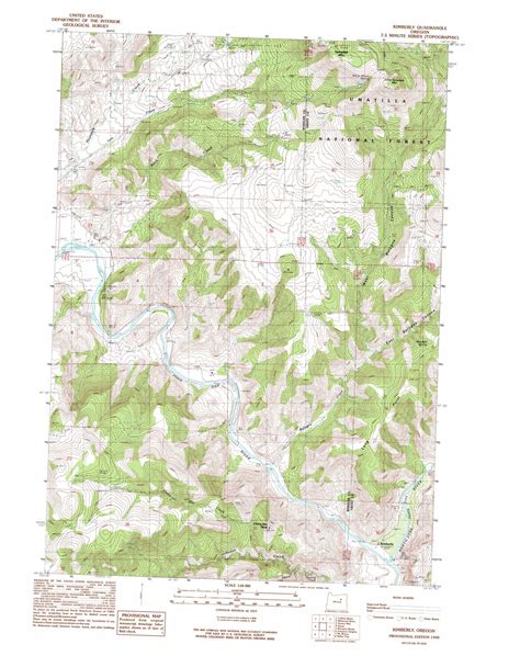 Kimberly topographic map, OR - USGS Topo Quad 44119g6