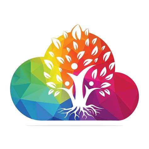 Family Tree And Roots Cloud Shape Logo Design. Family Tree Symbol Icon Logo Design 11516478 ...