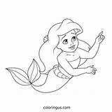 Ariel Coloring Pages Free Printable PDF sketch template
