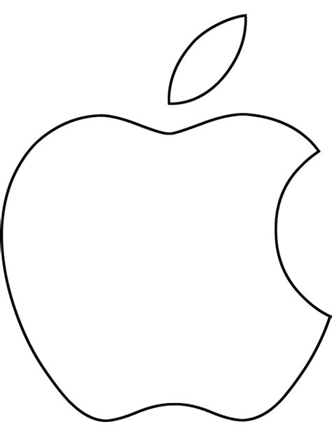 Apple Logo Coloring Page - Funny Coloring Pages