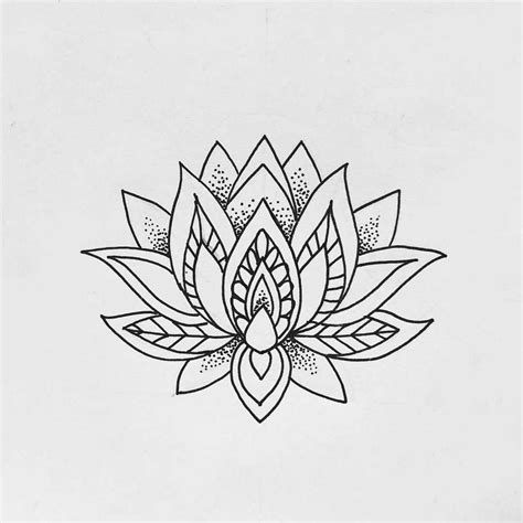 Lotus Flower Tattoo Template - Printable And Enjoyable Learning