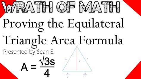 Formula For Area Of Equilateral Triangle