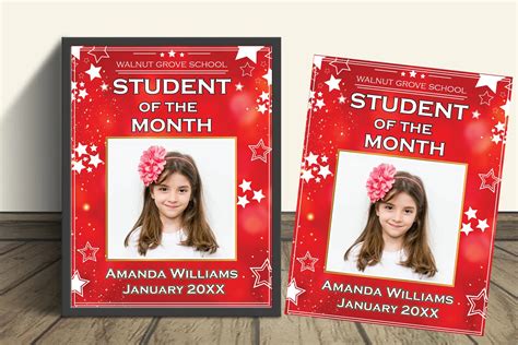 Editable Student of the Month Certificate Template Classroom - Etsy