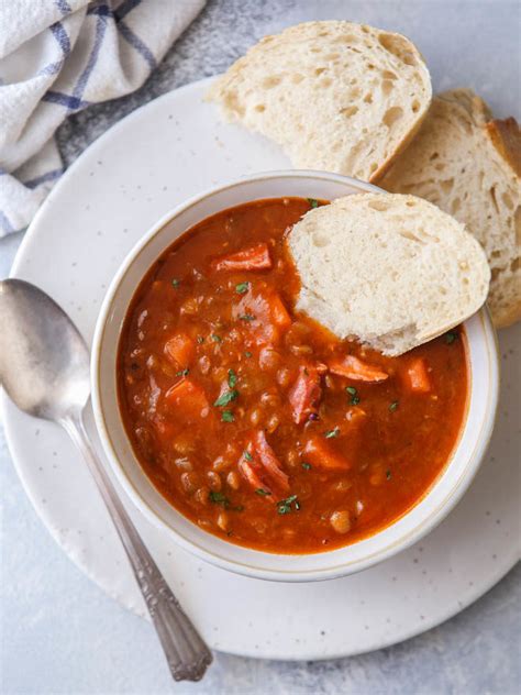 Ham and Lentil Soup - Completely Delicious