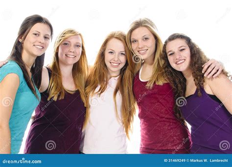 Five Cute Girls Royalty Free Stock Images - Image: 31469249