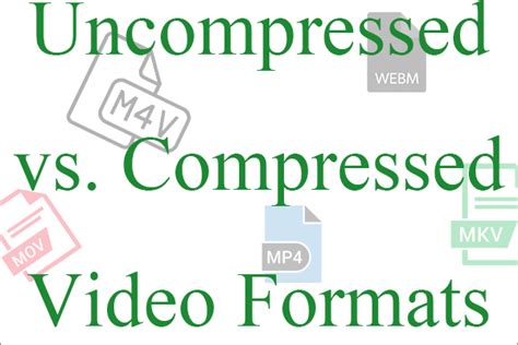 Uncompressed & Compressed Video Formats (Lossless vs Lossy)