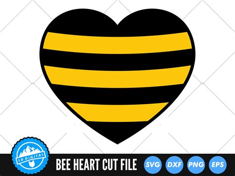 Bee Heart Svg