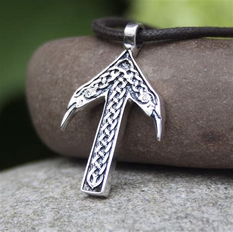 Amazon.com: Viking Rune Tyr Tiwaz Teiwaz Pendant Necklace Sterling Silver 925 with Celtic Knot ...