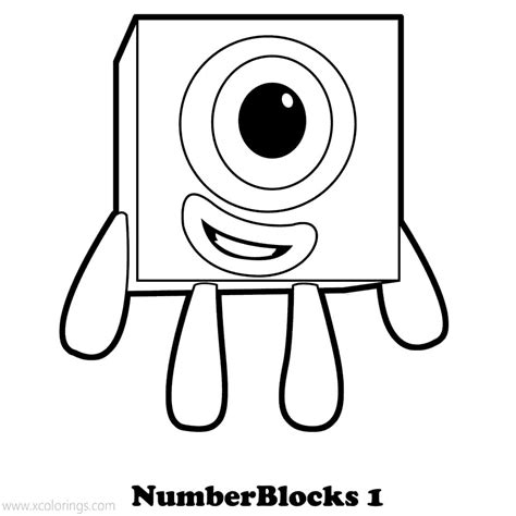 Numberblocks Coloring Pages Number 1 - XColorings.com