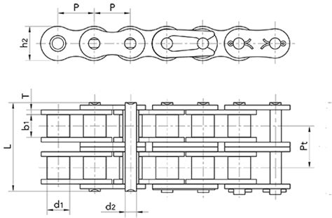 #40-2 Roller Chain - Duplex Chain - 1/2'' Pitch - 10ft Roll