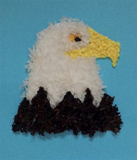 Tissue Paper Bald Eagle Craft