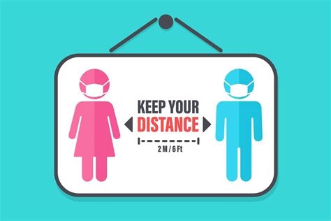 Keep your distance sign 1229455 Vector Art at Vecteezy