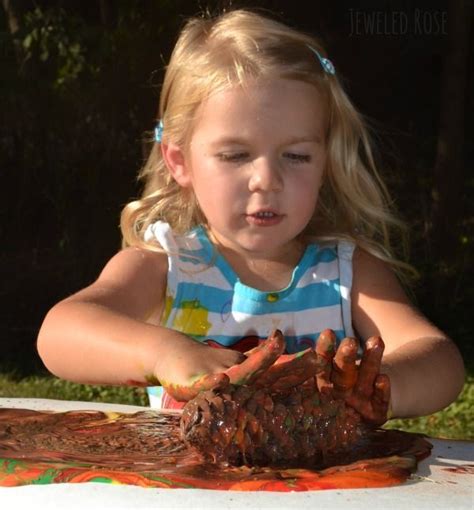 painting with pine cones Pinecone Crafts Kids, Fun Crafts For Kids, Cones Crafts, Pine Cone ...