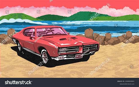 Red Car Desktop Wallpaper Photo Stock Illustration 2269650801 ...