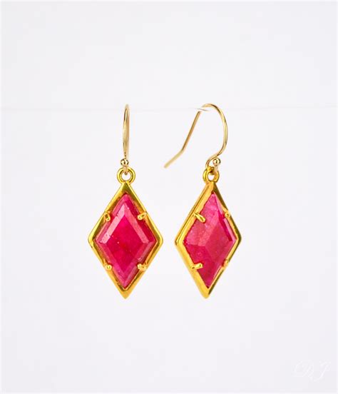 Ruby Earrings : July Birthstone - Danique Jewelry