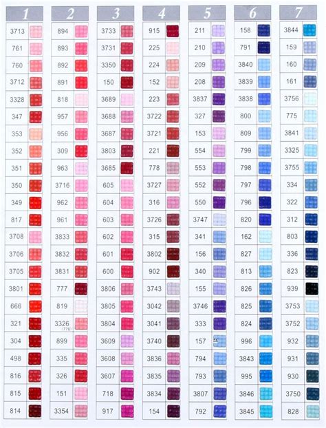 Free Printable Diamond Dotz Color Chart Web If You Do Not Want To Spend Expensive Money On ...