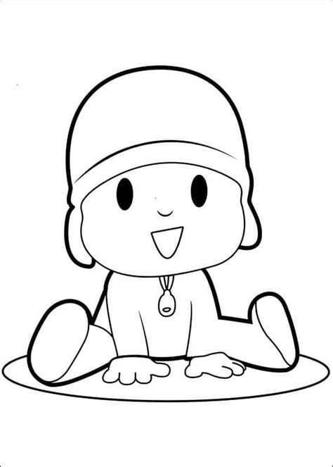 Printable Cute Pocoyo coloring page - Download, Print or Color Online for Free