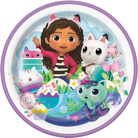 Gabby's Dollhouse Round Lunch Paper Plates, 9 Inches, 8 Count – Party ...