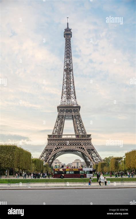 Paris Eiffel tower front view Stock Photo - Alamy