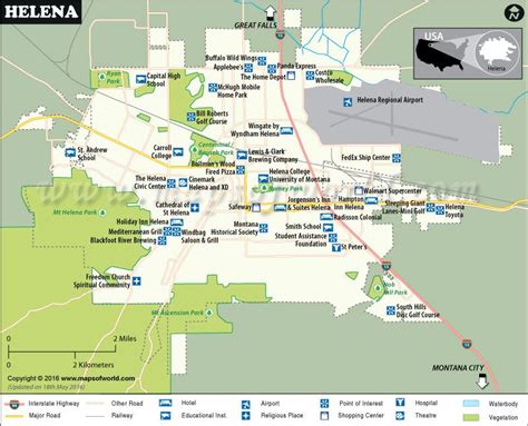 Helena Map - The Capital of Montana, City Map of Helena | City maps, Montana, Usa map