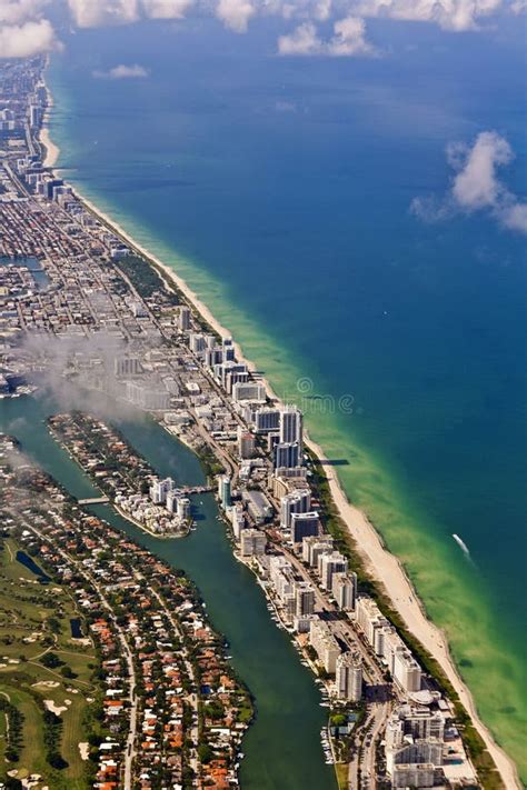 Aerial of Miami beach stock photo. Image of aerial, infrastructure - 34823310