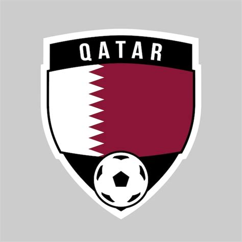 Premium Vector | Qatar shield team badge for football tournament