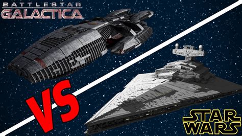 Imperial II Star Destroyer vs the Battlestar Galactica | Star Wars: Who ...