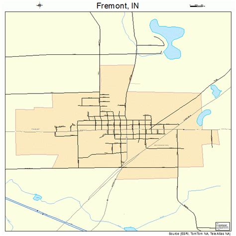 Fremont Indiana Street Map 1825882