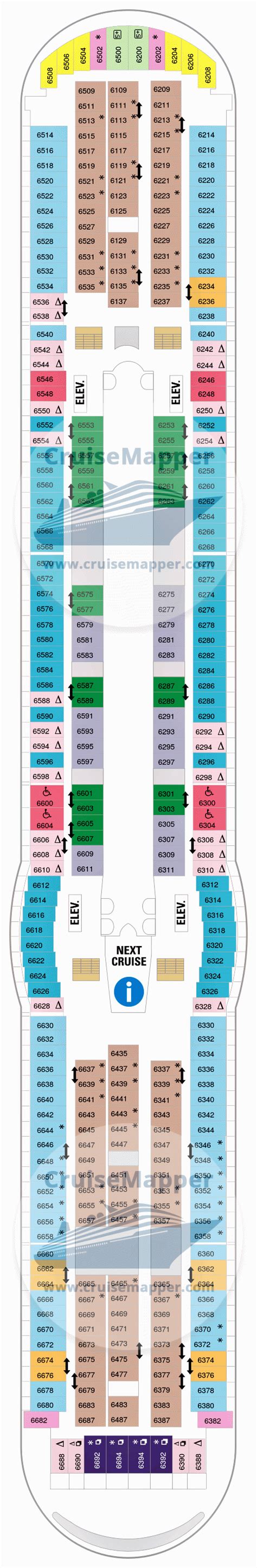 Voyager Of The Seas deck 6 plan | CruiseMapper