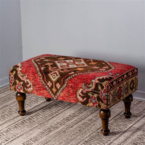 Ottoman - Bench/Coffee Table ( 39'' x 22'' x 19'' ) | Ottoman, Vintage turkish kilim rug ...
