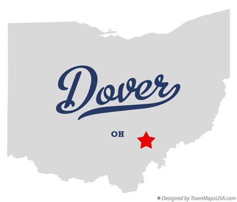 Map of Dover, Athens County, OH, Ohio