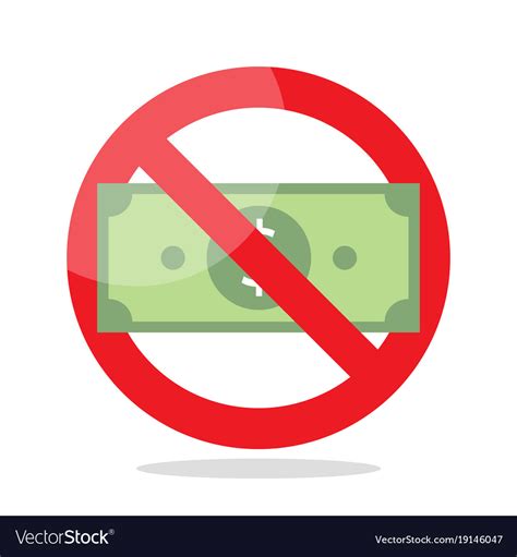 No money sign Royalty Free Vector Image - VectorStock