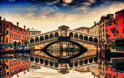 Rialto Bridge Reflection, Venice, Italy | Around the Globe - Italy ...