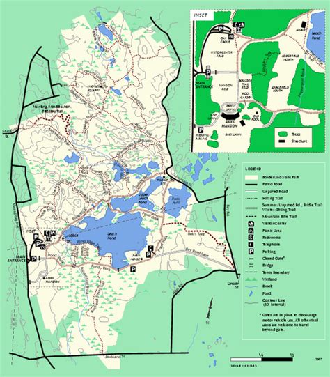 Borderland State Park trail map - borderland state park ma • mappery