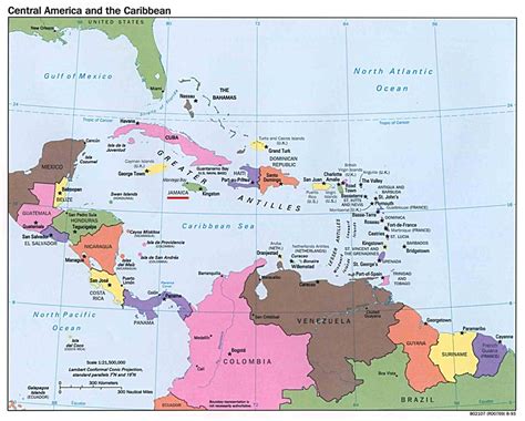 Central American and Caribbean Islands Map - Caribbean • mappery