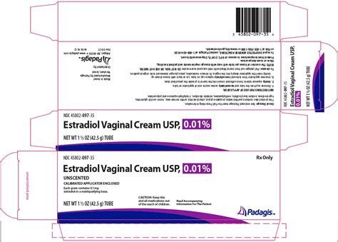 Label Estradiol Vaginal Cream Vaginal - Indications, Usage & Precautions