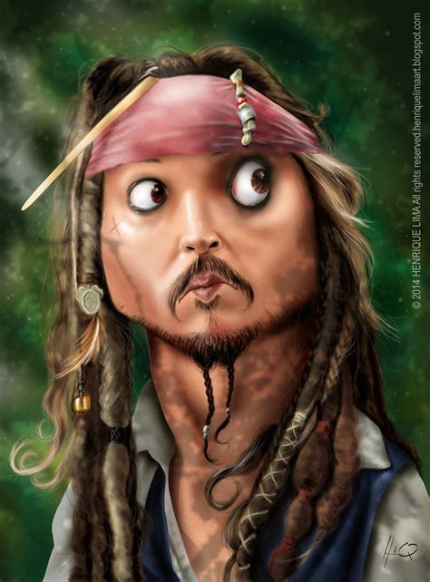 HiQ Ilustrador: Jack Sparrow caricatura Caricature Sketch, Caricature ...