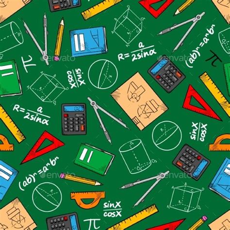 Mathematical Education Seamless Pattern Background | Math wallpaper ...