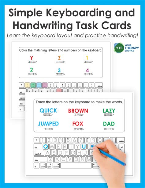 Simple Keyboarding and Handwriting Task Practice - Your Therapy Source