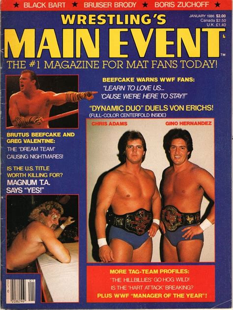 WRESTLING'S MAIN EVENT JANUARY 1986 RIC FLAIR GINO HERNANDEZ CHRIS ADAMS BRODY | eBay