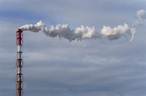 Waste Pollution from a Chemical Plant is Released into the Air. Stock Image - Image of dirty ...