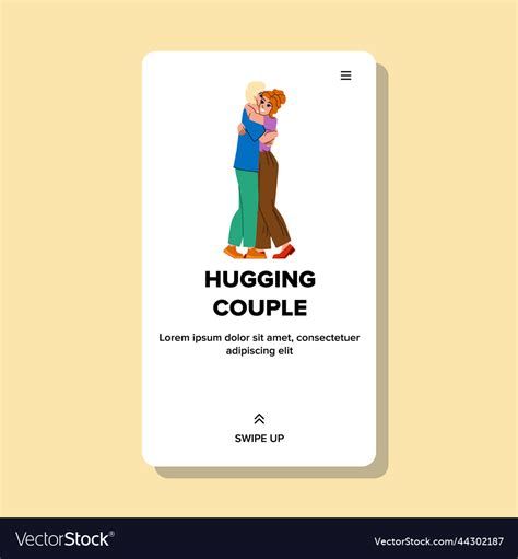 Hugging couple Royalty Free Vector Image - VectorStock