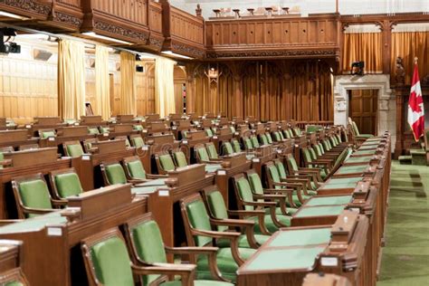 Canadian Parliament: the House of Commons Stock Image - Image of ...