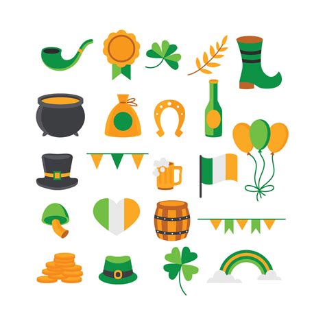 Set of Elements on Saint Patrick's Day theme 304767 Vector Art at Vecteezy