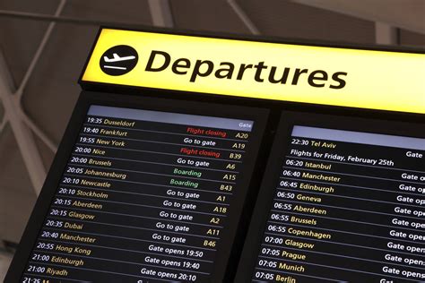 An airport departures board | Reading - Beginner A1 | British Council