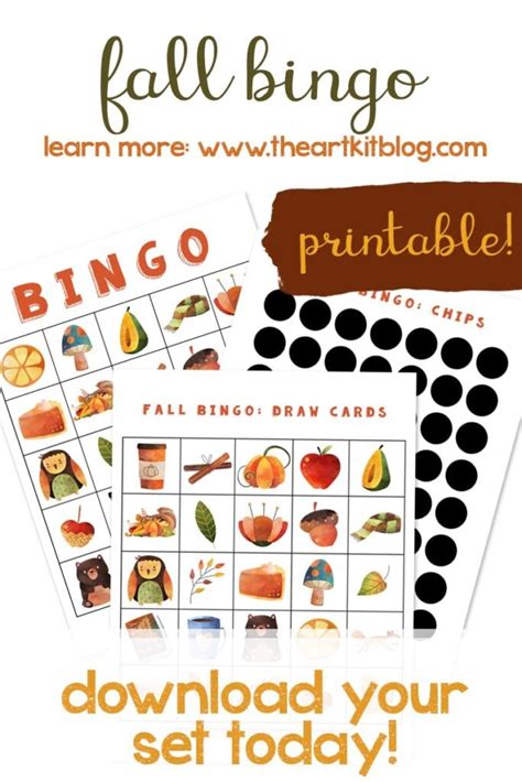 Fall Bingo Game {FREE Printable Pack!} - The Art Kit