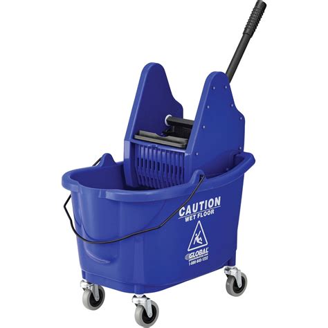 Mop Bucket And Wringer Combo with Down Press, Blue - Walmart.com