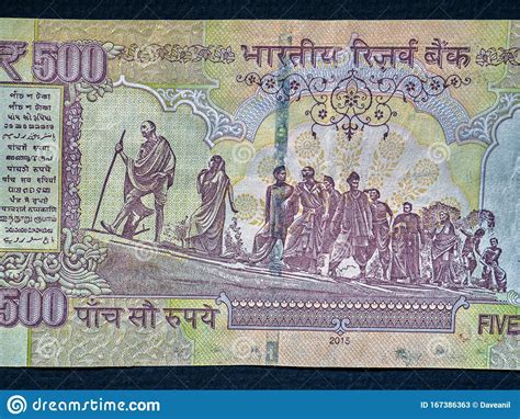 Mahatma Gandhi on 500/-rupee Note Demonetized Bank Note Studio Shot ...