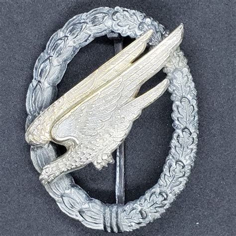 German Luftwaffe Paratrooper Badge by G.H. Osang of Dresden - Churchill's Antiques